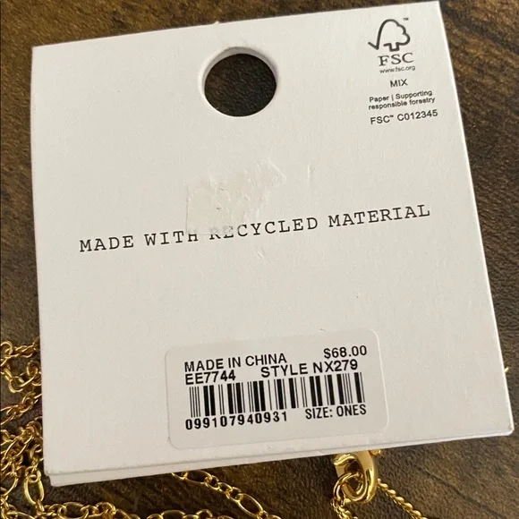 NWT MADEWELL Semiprecious Graduated Chain Necklace - Picture 8 of 8